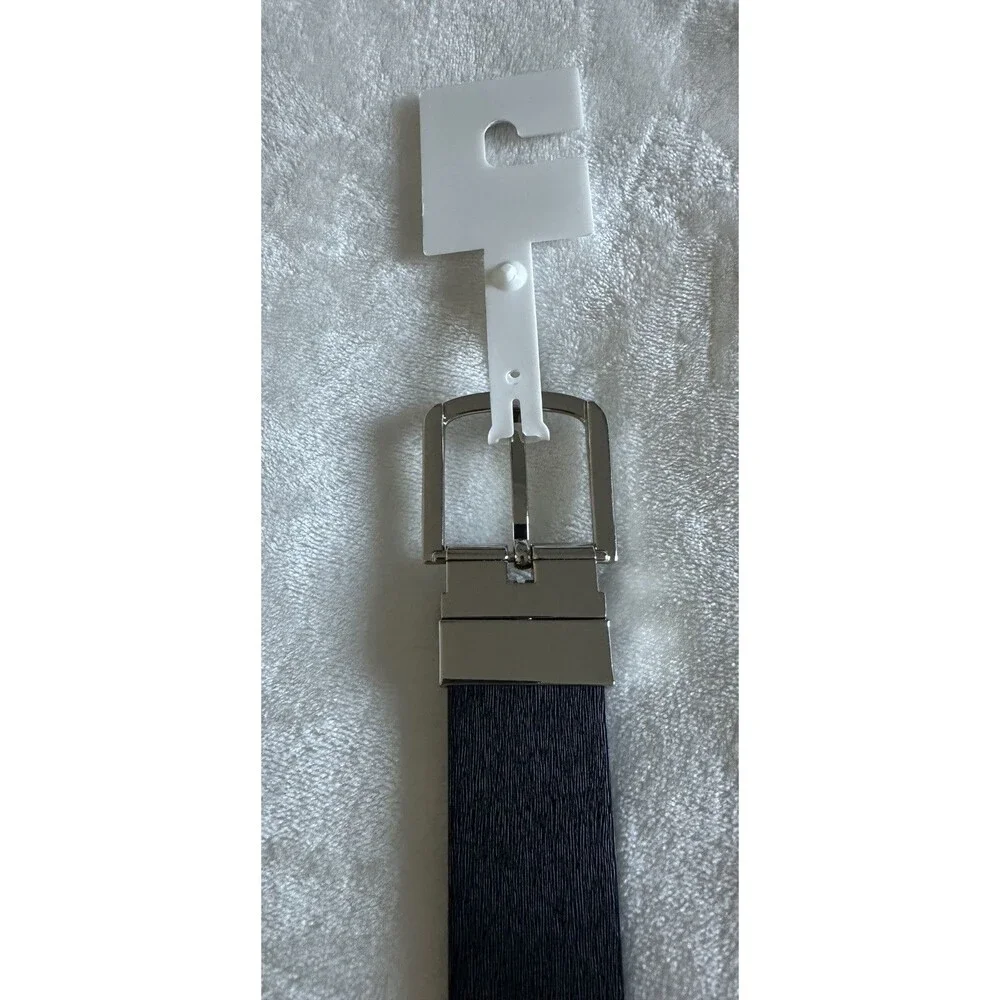 Calvin Klein Men's Reversible Belt Black Brown Silver Buckle NWT XL 42-4